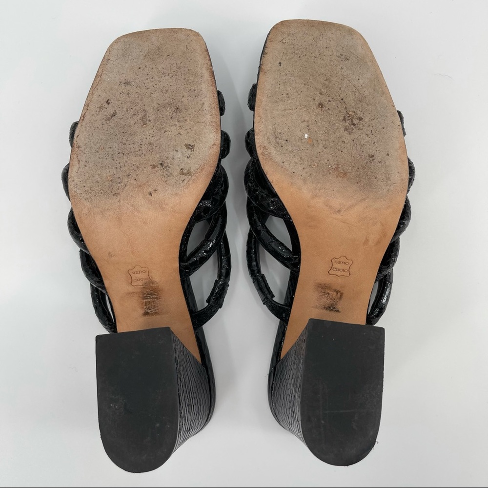 Donald Pliner Wes Block Heel Mule Black Size 7 - Picture 9 of 15